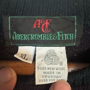 Rare, Vintage - Abercrombie & Fitch Black Wool Men's Sweater